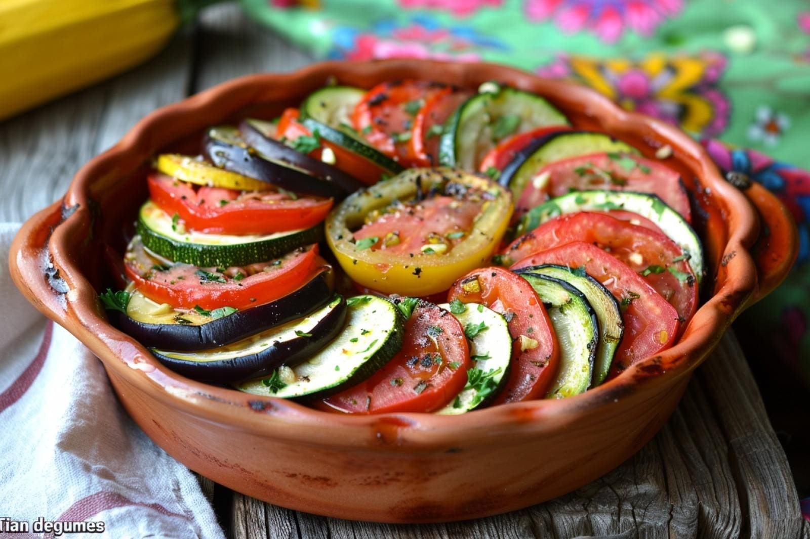 Recette facile : tian de légumes à la provençale