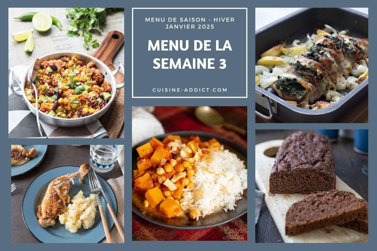 découvrez notre menu hebdo gourmand du 19 au 25 janvier, avec des recettes savoureuses et équilibrées pour toute la semaine.