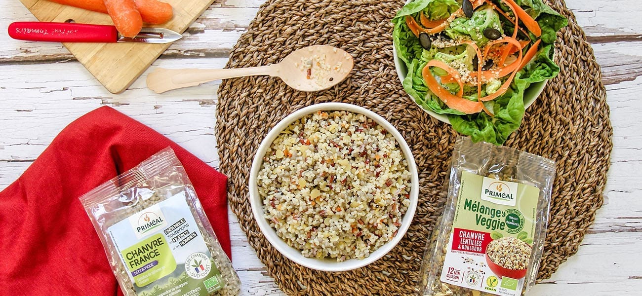 Legume au vert avec lili : assiette de legumes et cereales